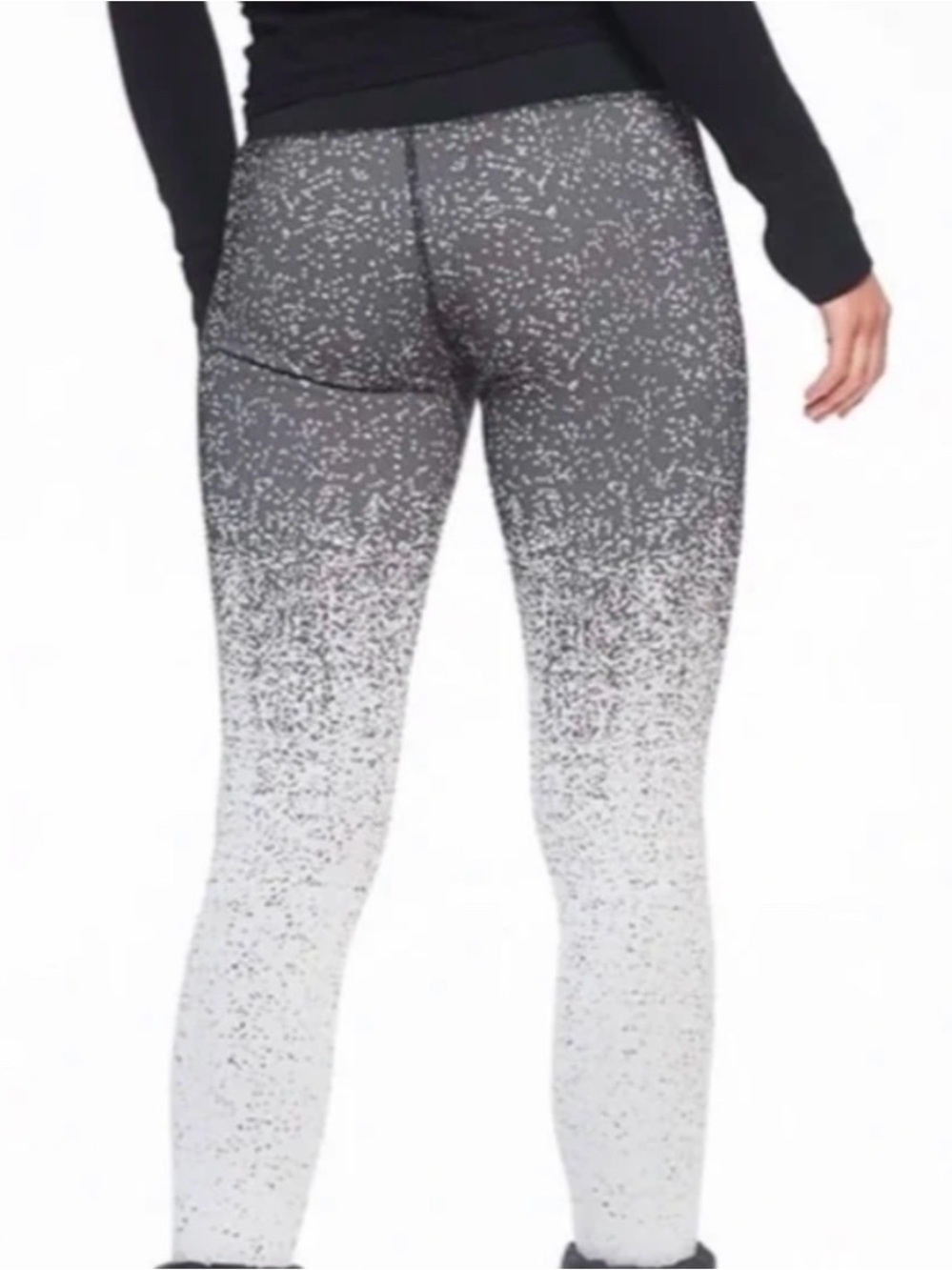 Athleta Gray-to-White Speckled Ombre Leggings - Picture 5 of 5